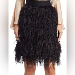 NWT Milly Ostrich Feather Skirt